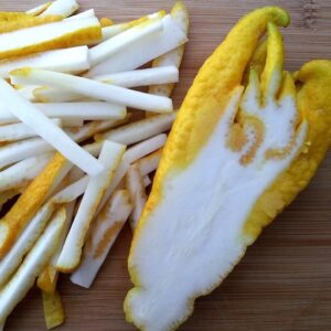 Fingered Citron cut in half